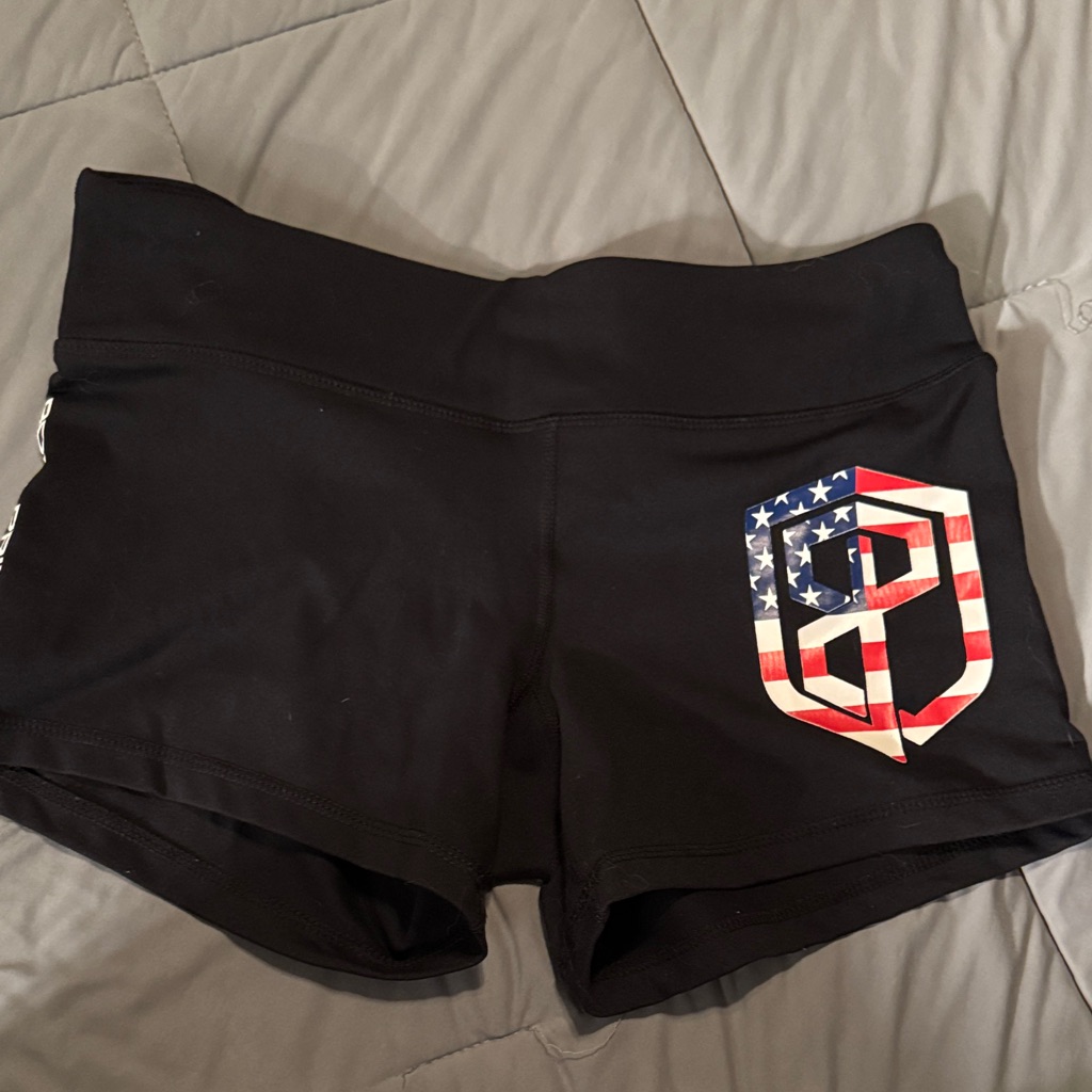 Born Primitive Black Athletic Shorts With Patriotic Design